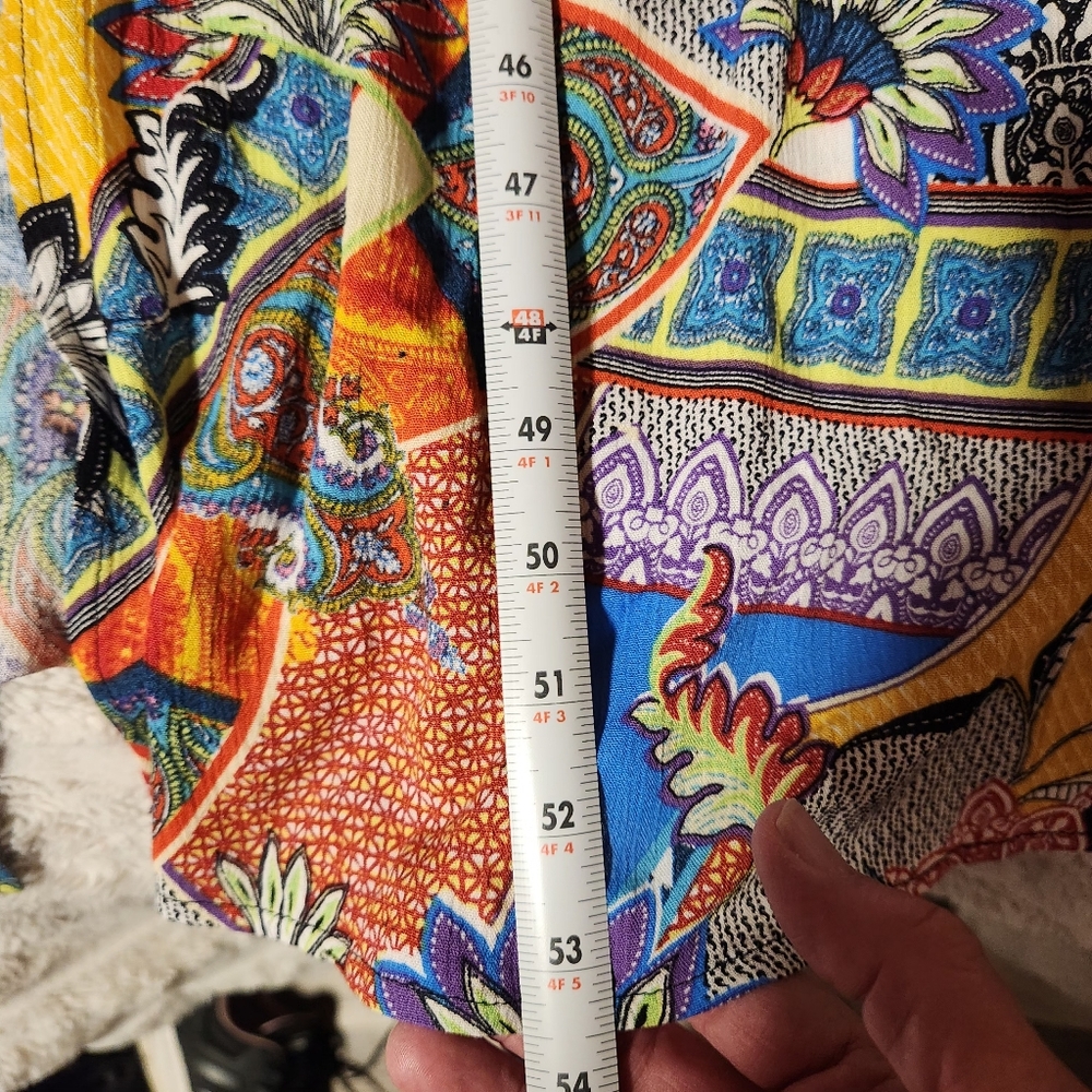 Attitudes By Renee Mumu Maxi Dress Womens Sz S Vibrant Floral Boho Kaftan - Picture 10 of 10